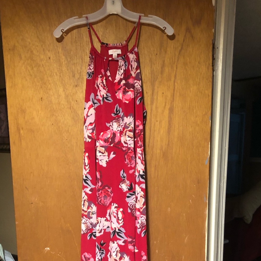 Candie’s Red Floral Maxi Dress